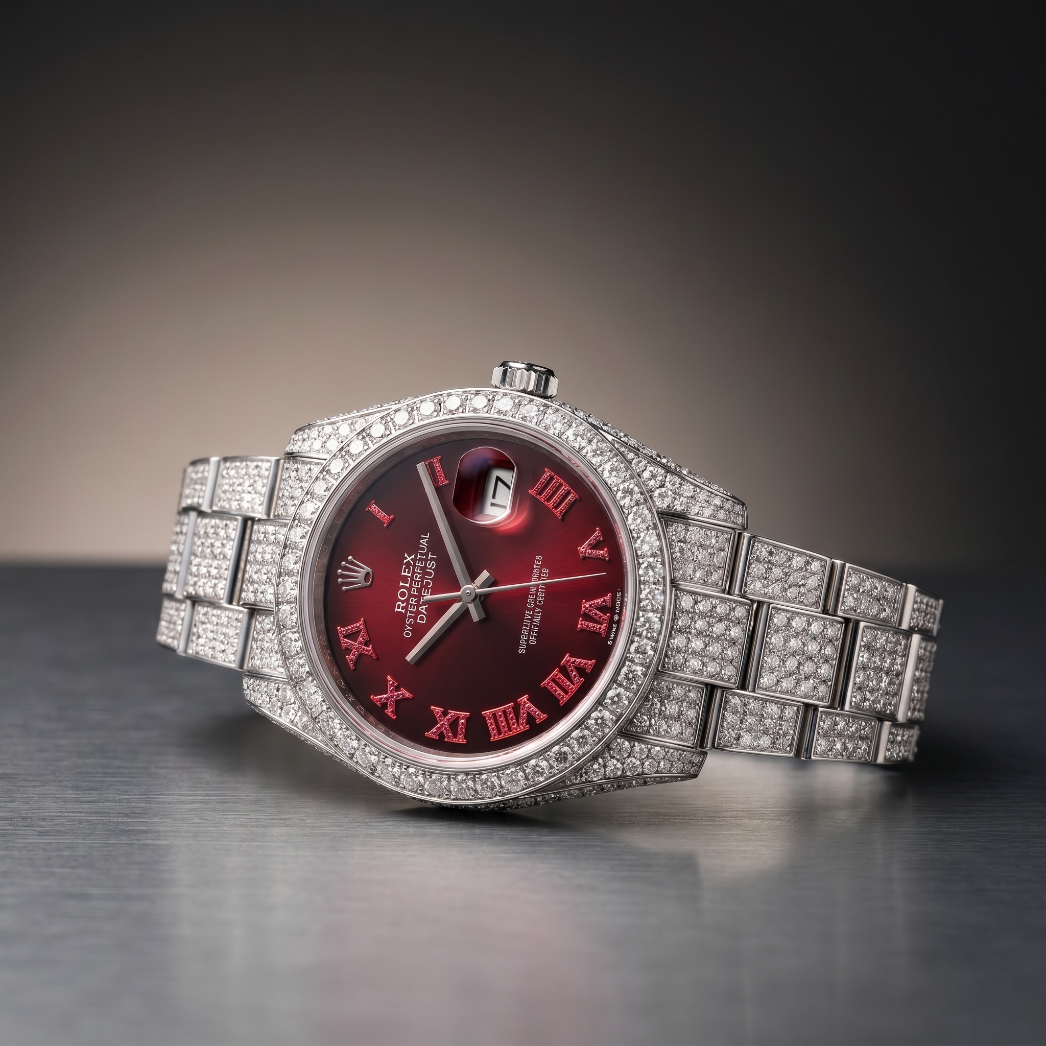 The Sovereign Datejust Chronometer in Full Pavé Moissanite