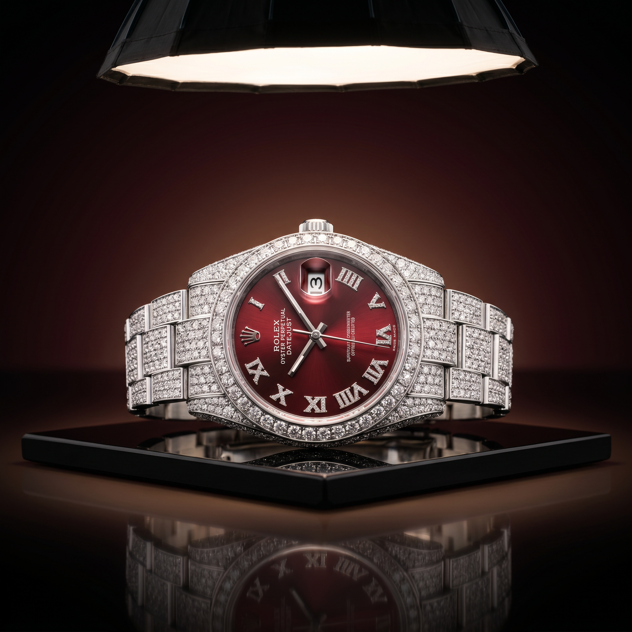 The Sovereign Datejust Chronometer in Full Pavé Moissanite