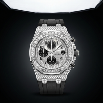 The Royal Chronograph Iced Offshore-Style Timepiece in Rose Gold & Diamond-Style Crystals