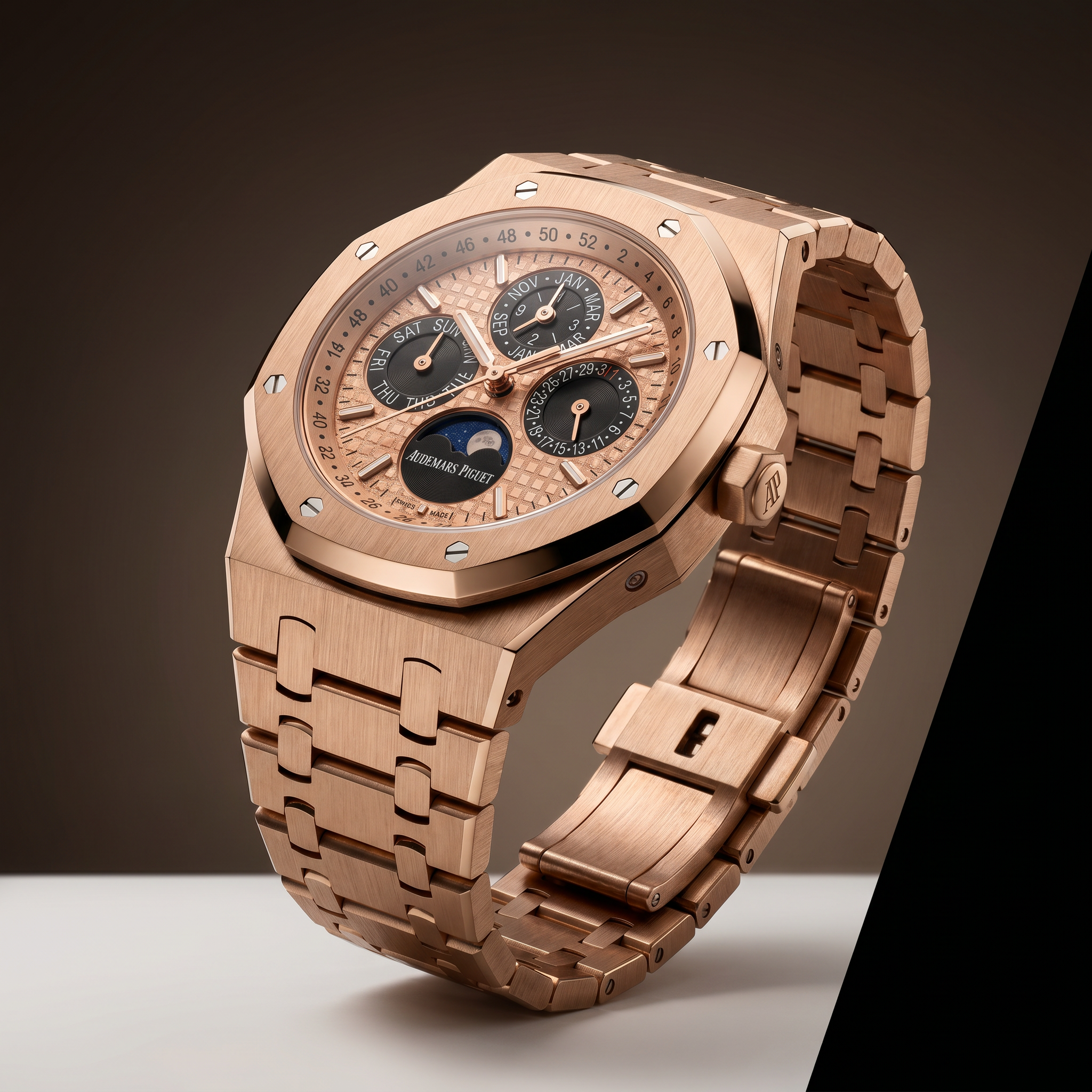 The Royal Oak Perpetual Calendar Salmon Dial Timepiece