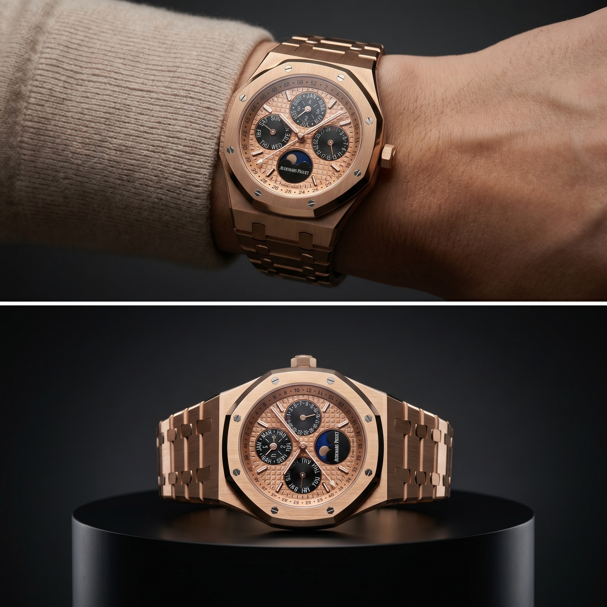 The Royal Oak Perpetual Calendar Salmon Dial Timepiece