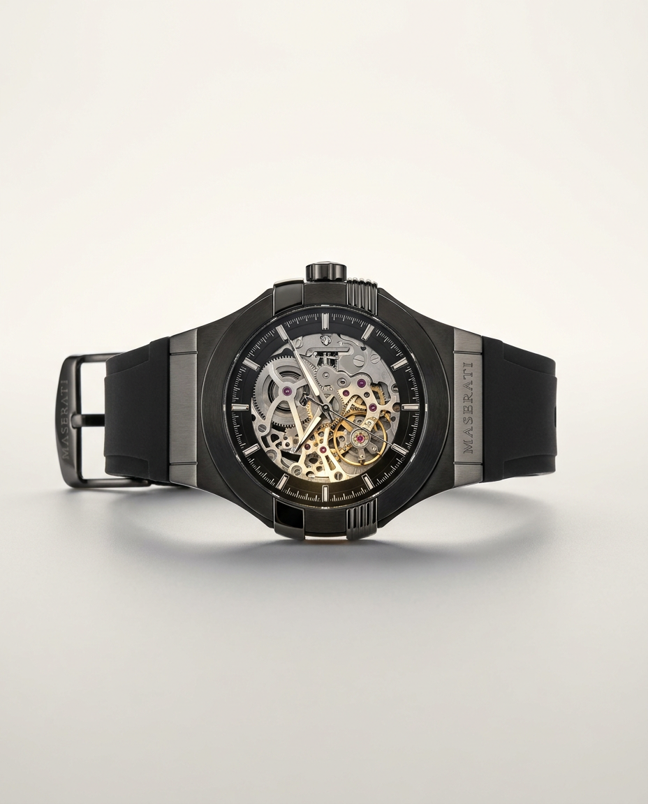 The Trident Nero Skeleton Watch