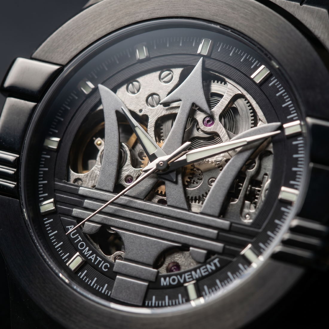 The Trident Nero Skeleton Watch