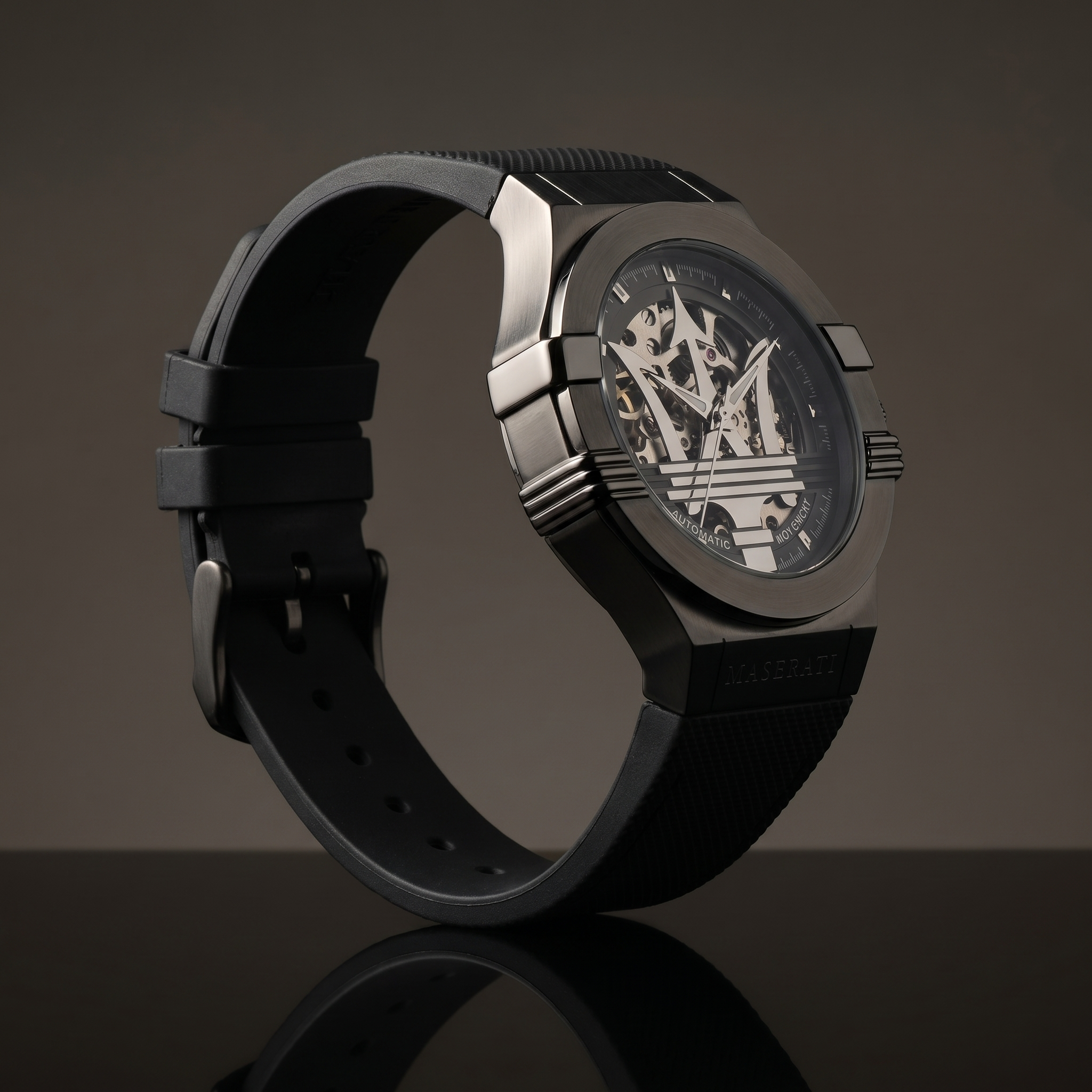 The Trident Nero Skeleton Watch