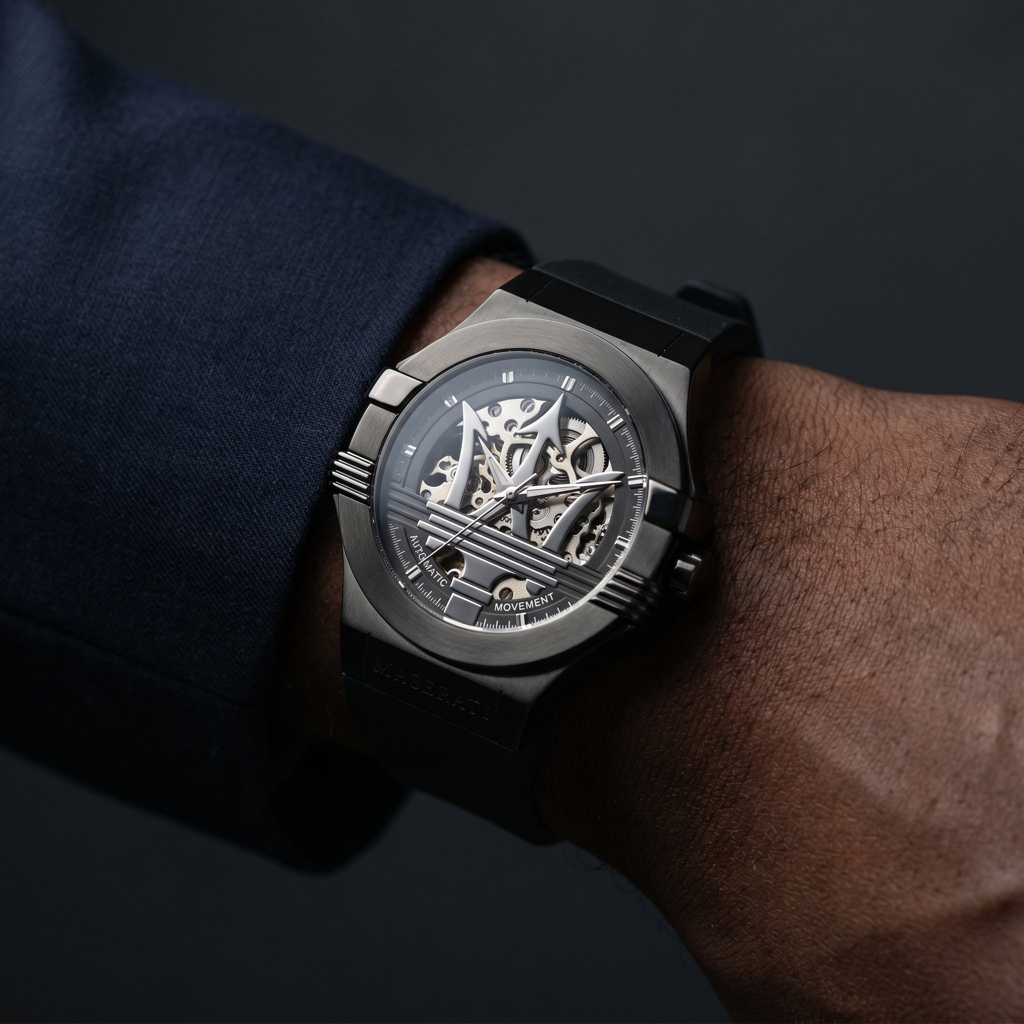 The Trident Nero Skeleton Watch