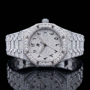 The Royal Oak Automatic "Bustdown" Edition — Ice Paved with Eastern Arabic Dial
