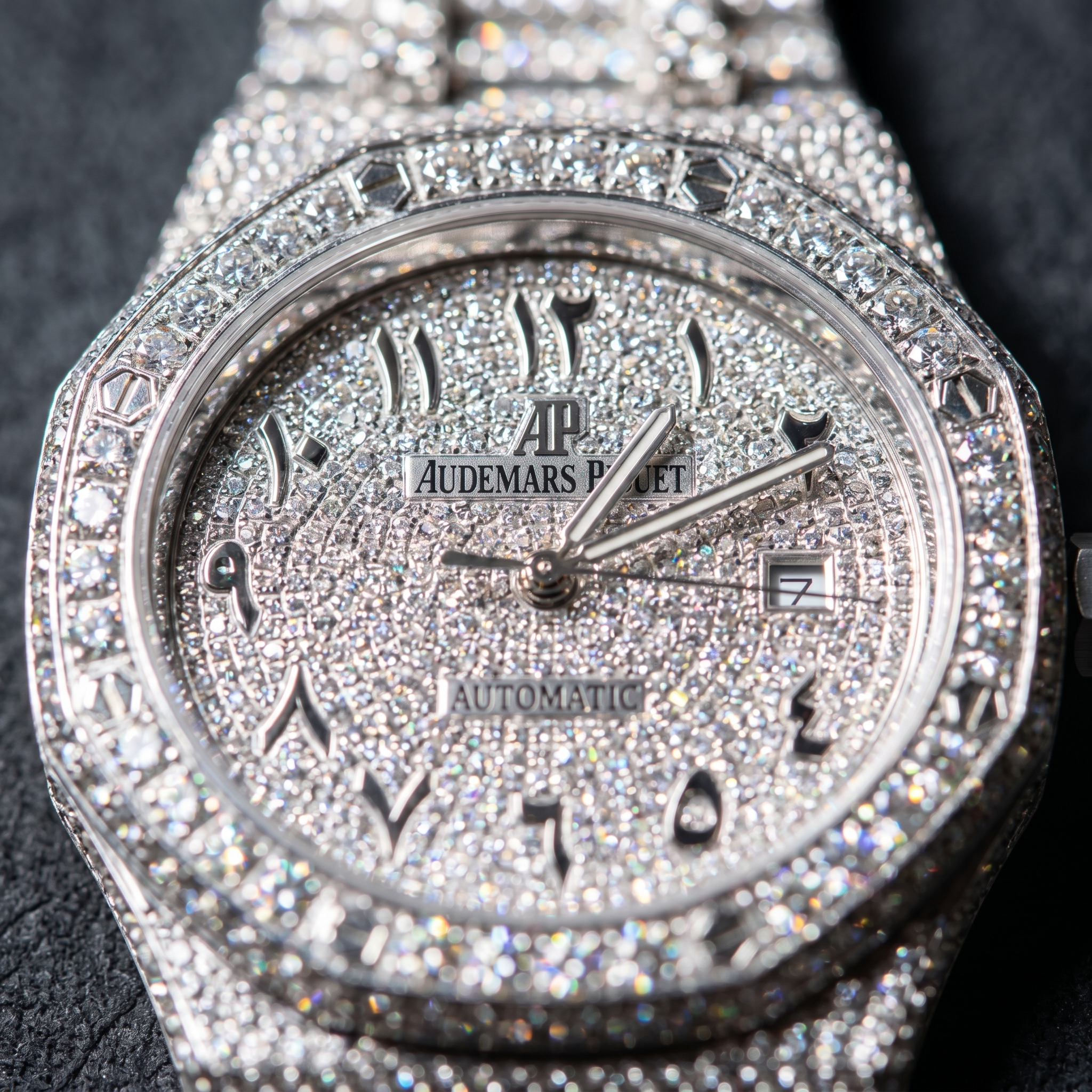 The Royal Oak Automatic "Bustdown" Edition — Ice Paved with Eastern Arabic Dial
