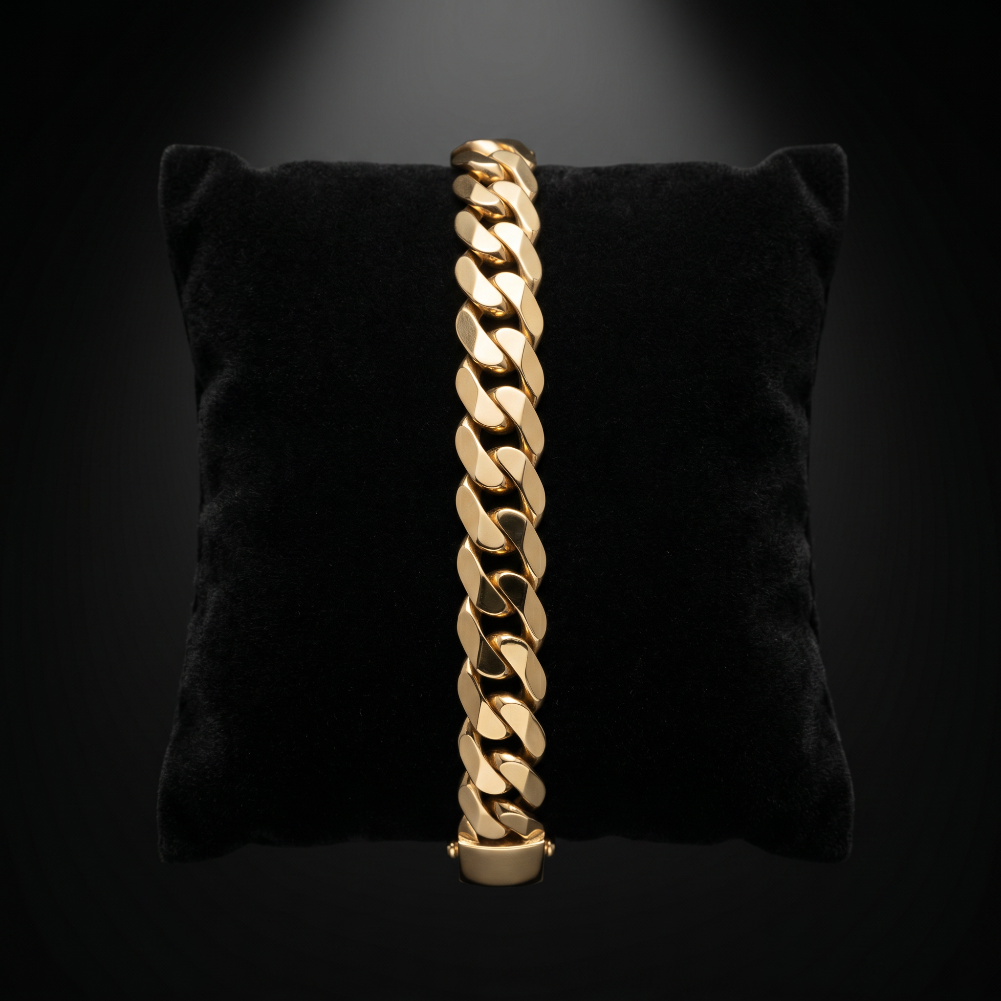 The Heritage Curb Link Bracelet in Matte Gold Finish