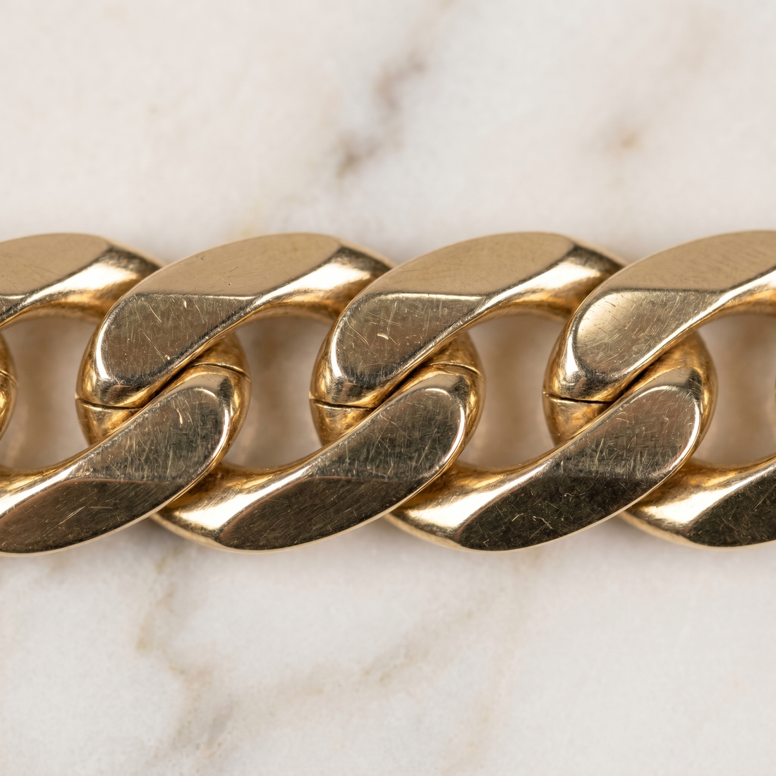 The Heritage Curb Link Bracelet in Matte Gold Finish