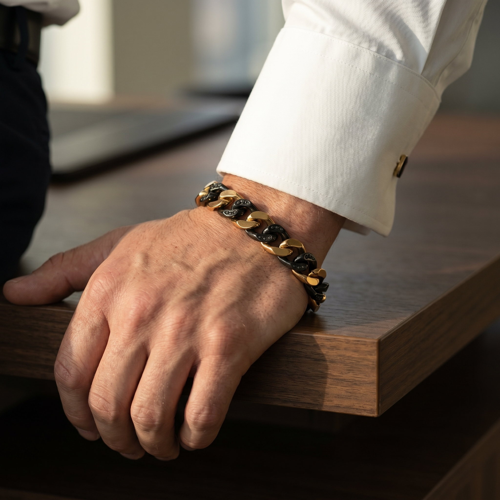 The Vanguard Dual-Tone Cuban Link Statement Bracelet