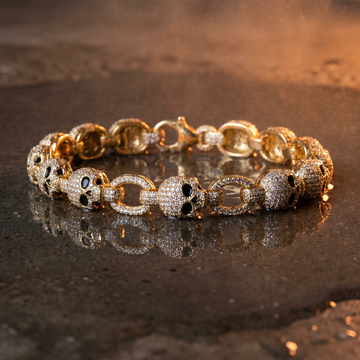 The Phantom Chain — Iced Skull Link Bracelet