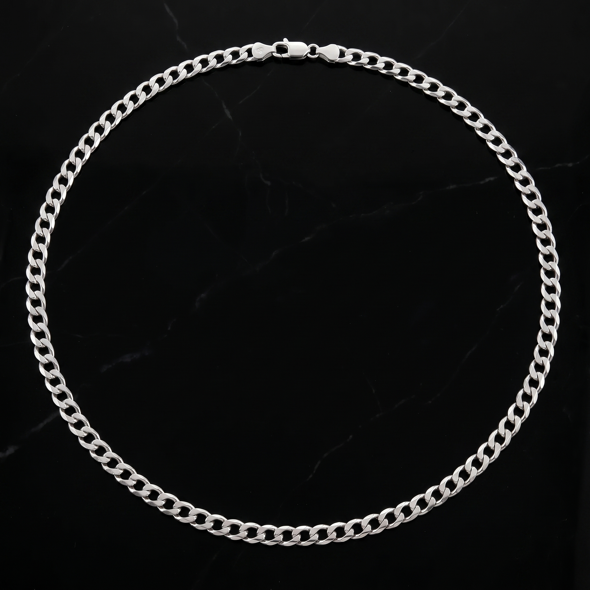 The Monaco – Solid Silver Statement Chain, 925 Sterling Silver with Diamond-Cut Finish