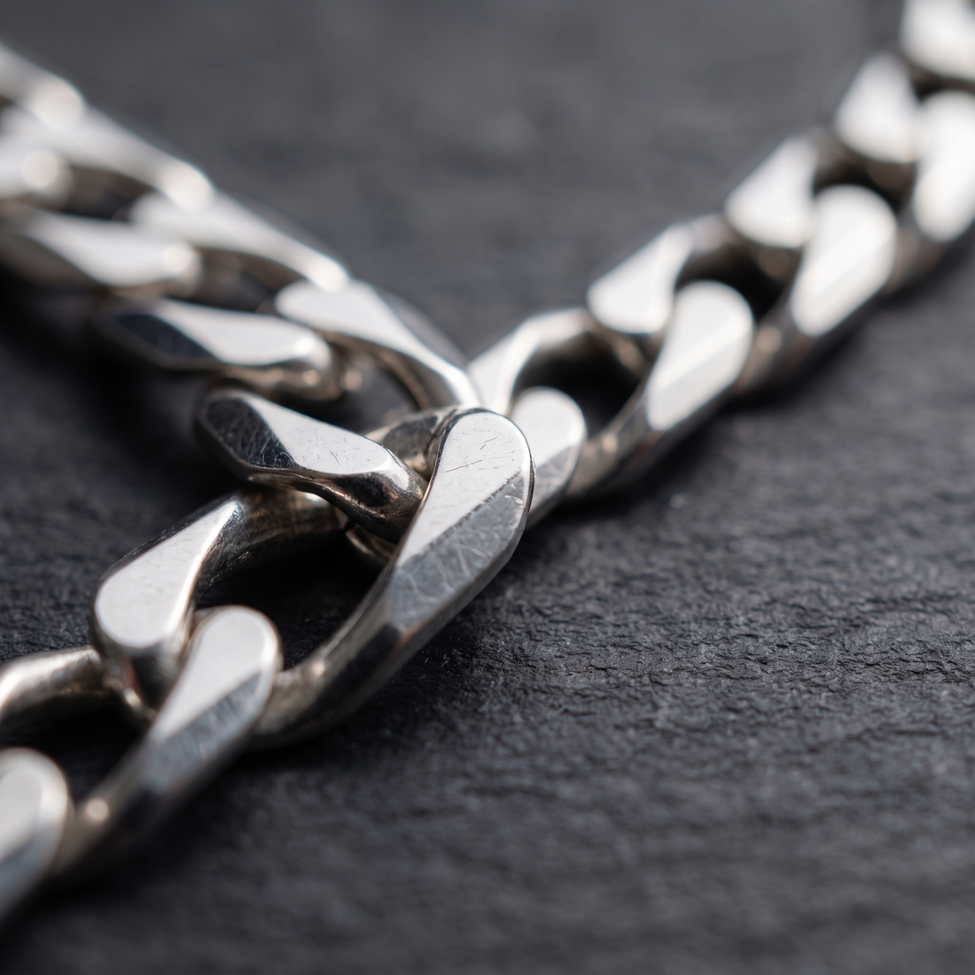 The Monaco – Solid Silver Statement Chain, 925 Sterling Silver with Diamond-Cut Finish