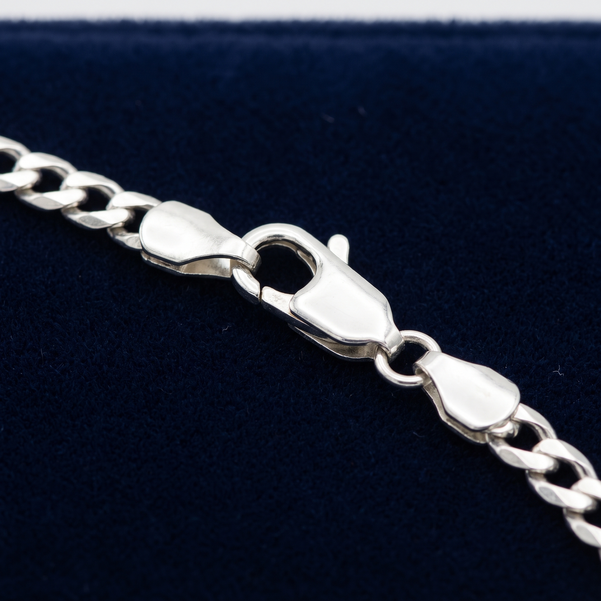 The Monaco – Solid Silver Statement Chain, 925 Sterling Silver with Diamond-Cut Finish