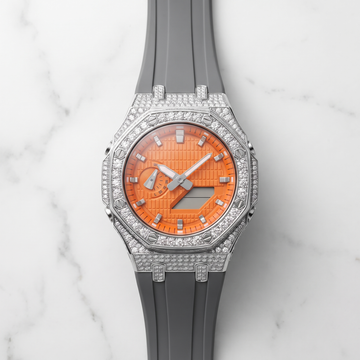 The Bullet Crown Emerald Iced Sport Timepiece — VVS Moissanite & Emerald Baguette Ana-Digi Collection