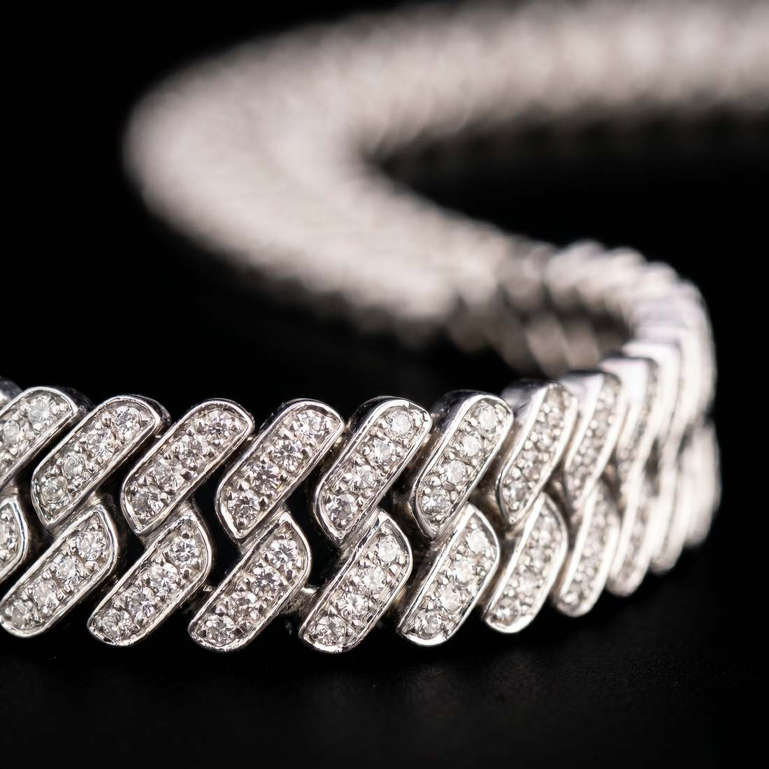 Iced Out Full Pavé Cuban Link Chain Necklace In Silver