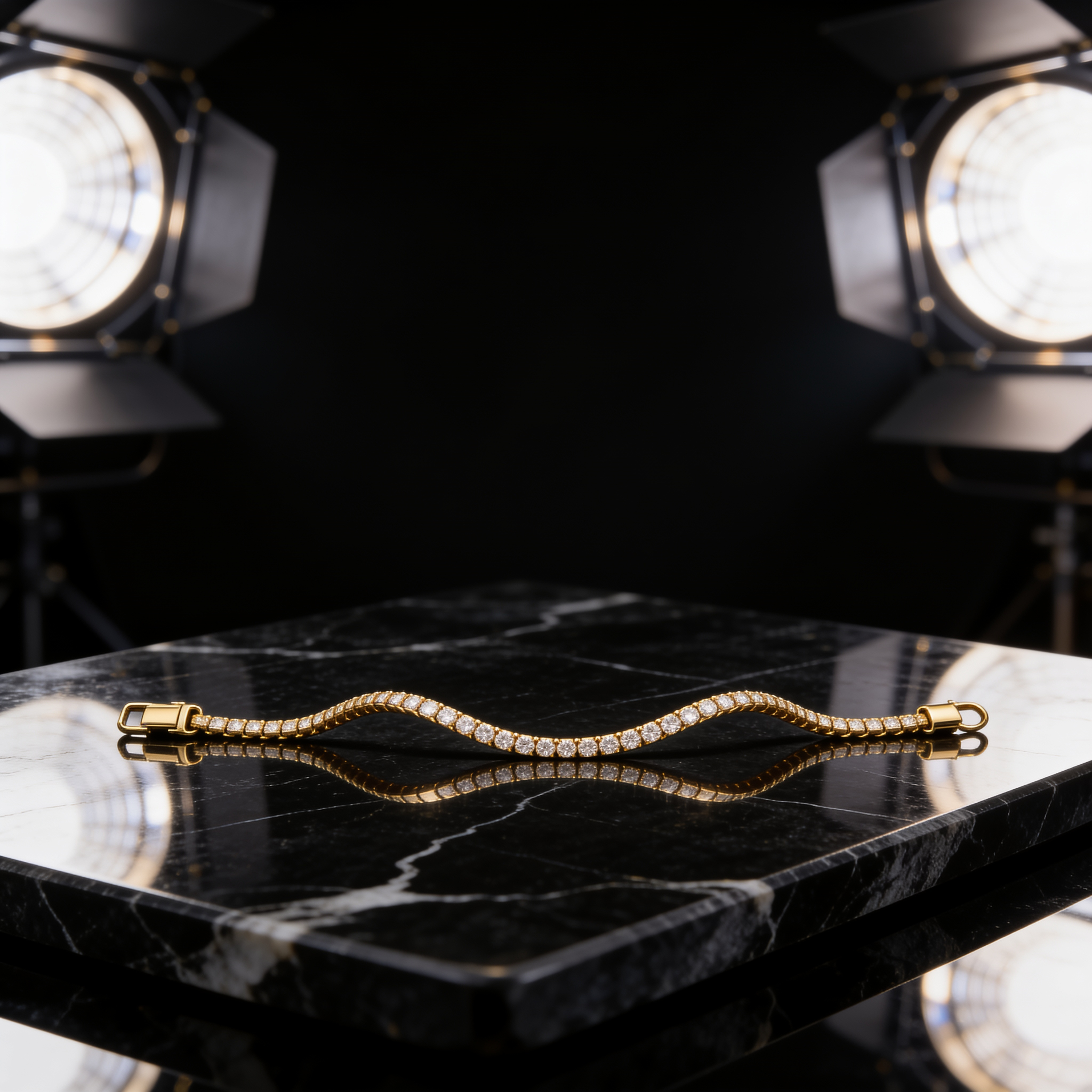 The Classic Moissanite Tennis Bracelet in Vermeil Sterling Silver