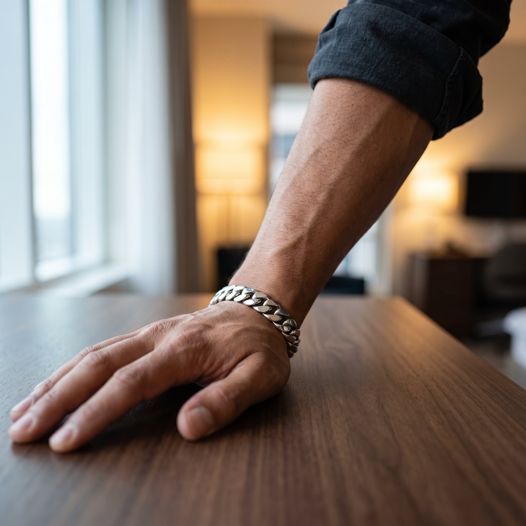 The Signature Polished Cuban Link Bracelet — Solid Paradigm Edition