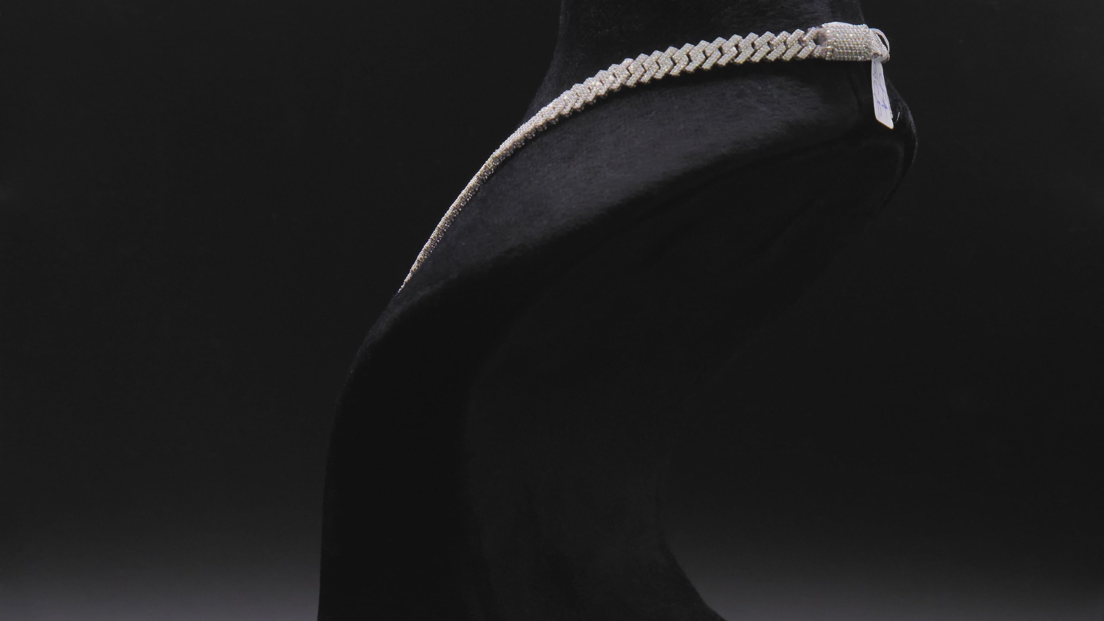 Iced Out Full Pavé Cuban Link Chain Necklace In Silver