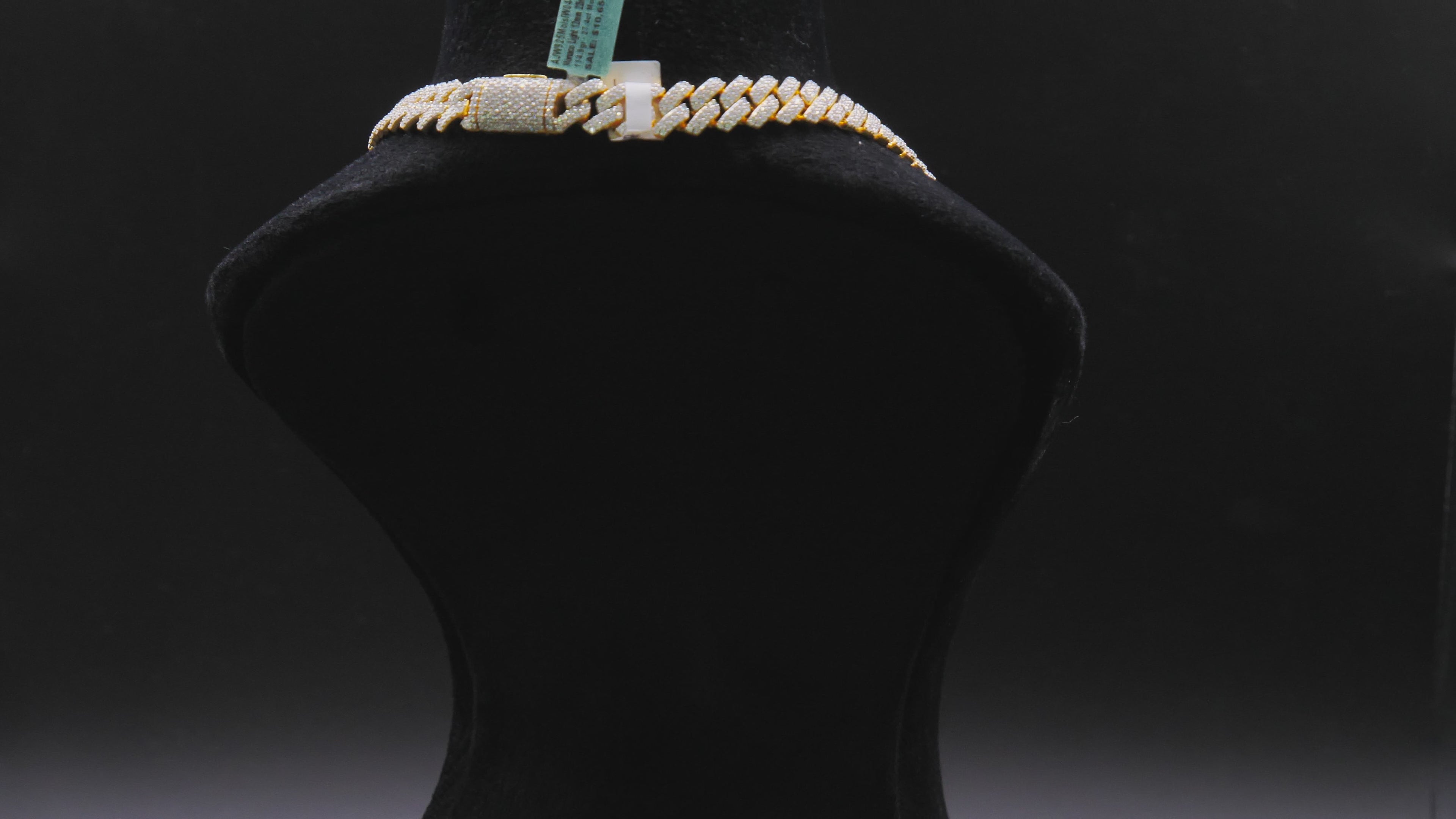Heavyweight Iced Out Cuban Link Chain In Yellow Gold With Full Pavé CZ Setting
