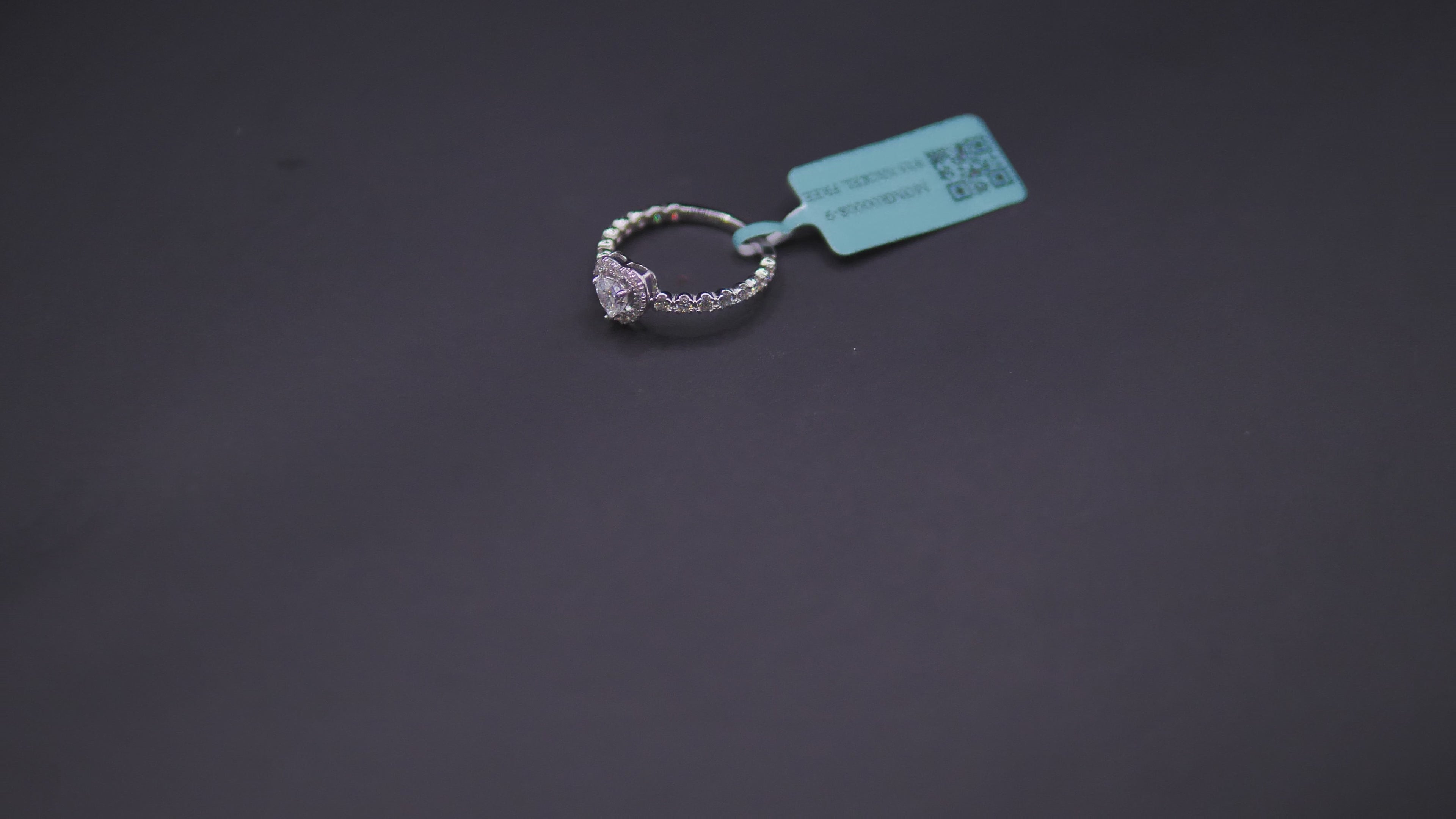 Toi et Moi Pear & Round CZ Bypass Ring In White Gold