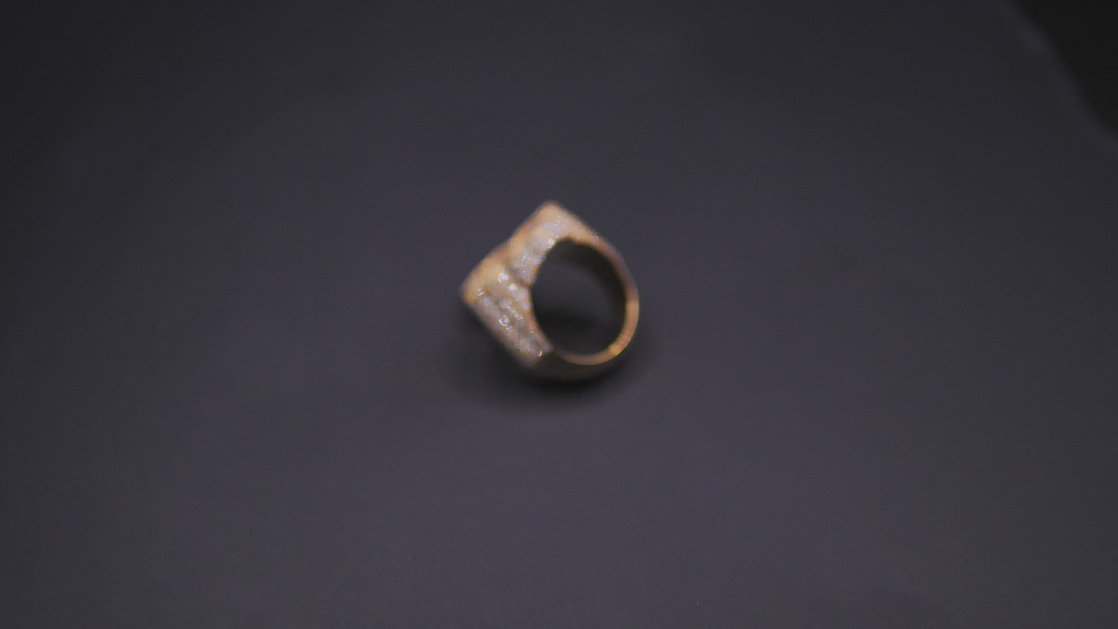 Iced Out Full Pavé Cross Statement Ring In White Gold